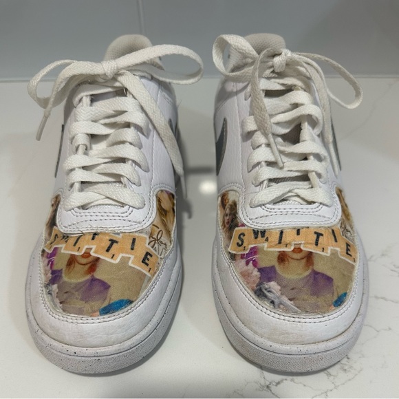 Women's Court Vision Low Next Nature Sneakers Custom Made Taylor Swift Size 7.5 - Picture 11 of 12